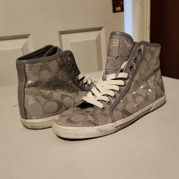 Coach Gray High-Top Sneakers - Picture 1 of 4